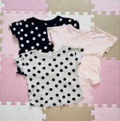 無印半袖Tシャツ 3枚セット ドット柄のサムネイル