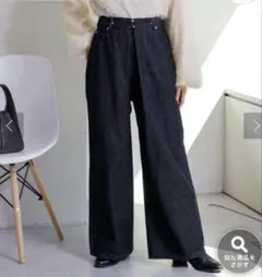 デニムタックワイドパンツ　Kastane カスタネ