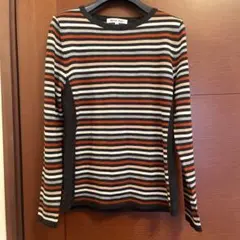 ハナエモリ　ボーダーニットプルオーバー　美品