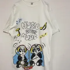 vintage MUSIC パンダ アニマル Tシャツ ワンピ ファンシーレトロのサムネイル