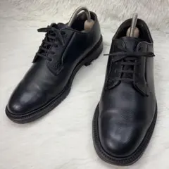 REGAL リーガル プレーントゥ 外羽根 シボ革 ブラック 24.5cm EE