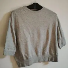 Champion グレー 五分袖 スウェット