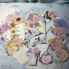 ♡未使用付箋付き♡お花のメモたち♡全107枚♡