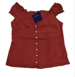 レッドフリルブラウス