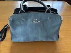 COACH デニムショルダーバッグ
