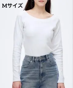 【新品】coca☆ ラグランオフショルダーロングTシャツ Mサイズ