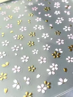 ネイルシール　ゴールド 桜 パーツ アート サクラ　花　春 レジン 素材