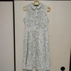 earth music&ecology 花柄ノースリーブワンピース S