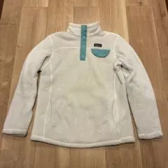 パタゴニア Patagonia フリース ハーフジップ ホワイト キッズ Ｌ