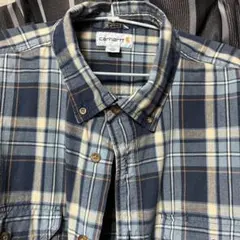 carhartt ネルシャツ XL ネイビー系チェック