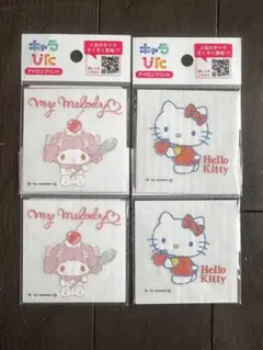 サンリオキャラクターのアイロンプリント キャラぴた　ミニ 2柄4枚セット