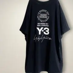 Y-3 バックプリントTシャツ XL 15周年 黒 オーバーサイズのサムネイル