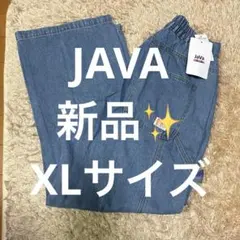 【新品】JaVa メンズライク ワイド デニム パンツ☘️ライトブルー ☘️XL