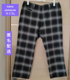 古着☆nano universe チェック柄スタッズ付き半端丈パンツのサムネイル