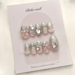 ネイルチップ ガーリー ワンホン マグネット グラデーション 韓国