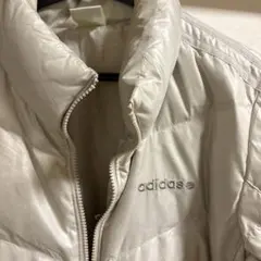 adidas オフ ホワイト ダウンジャケット Lサイズ 6000円〜3000円