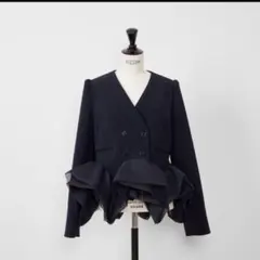 本日限定お値下げ　HEVE Prima Peplum JK ネイビー　36