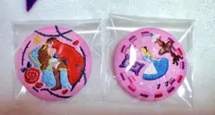 ディズニー刺繍缶バッジセット 不思議の国のアリス　眠れる森の美女