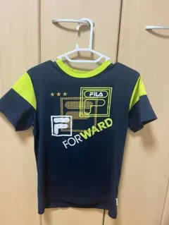 FILA Tシャツ ブラック ネオンイエローのサムネイル