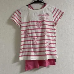 メゾピアノ　Tシャツ　コロンちゃん　ボーダー150cm