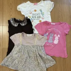 キッズ 女の子 半袖Tシャツ 4枚セット 100cmのサムネイル