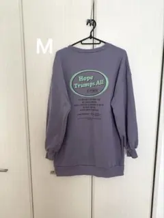 レディース　スウェット　裏起毛　長袖　トレーナー