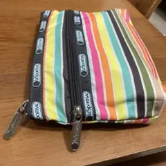 LeSportsac レスポートサック ポーチ マルチカラー ストライプ