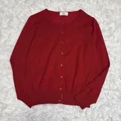 美品 ATSURO TAYAMA カーディガン 36 S 赤 レーヨン ナイロンのサムネイル