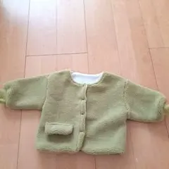 【新品未使用】ベビー キッズ オリーブグリーン フリース ボアアウター 冬用 綿