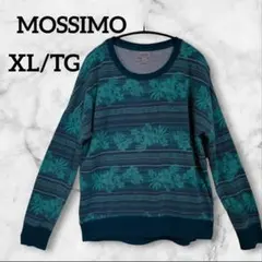 MOSSIMO 【 XL/TG】植物柄 長袖カットソー 　グリーン