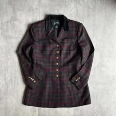 【90s RALPH LAUREN】ウールジャケット　タータンチェック　usa製