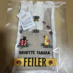 フェイラー ブリジットタナカ ミニショルダーバッグ フェイラー「ハイジ」てんとう虫や小鳥刺繍のオーガンジーバッグ