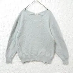 トリコグレージュ フォックス ウール キツネ Vネック リブニットセーター