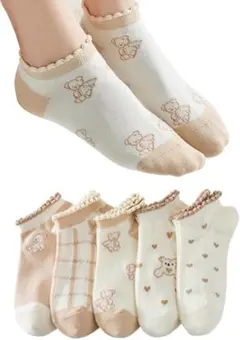 靴下 レディース 夏 くるぶし 薄手 綿 5足セット 夏用 22-25cm