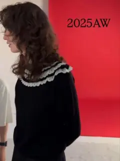 OHGA オーガ　レース　ニット　フリル　新品