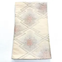 P484 ●高級 正絹 唐織 六通 袋帯 華文 花文