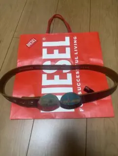 DIESEL ブラウン ベルト M030 SNOWBALL 28BIE