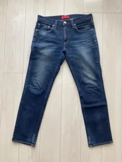 レッドカード x BEAMS ダークブルー ストレートデニム