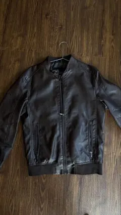 ザラマン ZARA MAN ジャケット レザー 羽織り フルジップ 茶色 Mのサムネイル