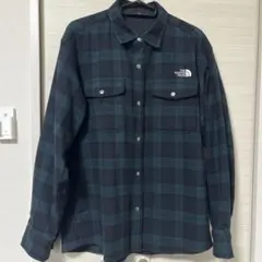 THE NORTH FACE ダークグリーンチェックネルシャツ