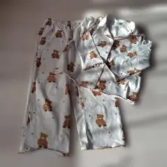 【最終値下げ】　クマ柄 長袖 長ズボン パジャマ セット 4y