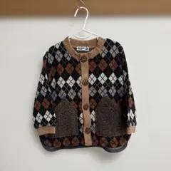 RAG MART アーガイル柄 カーディガン 90cm