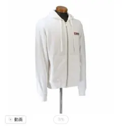 DIESEL ホワイト パーカー ジップアップ