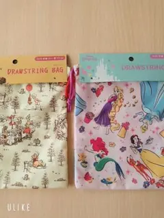 新品　ディズニー/プリンセス巾着・くまのプー巾着