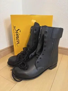 Simon 安全靴 編み上げブーツ ブラック - メルカリ
