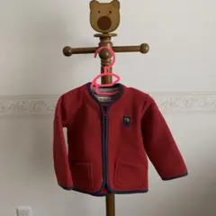 【お揃いも◎】ティンカーベル☆フリースジャケット？☆アウター☆レッド☆サイズ90