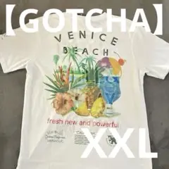 【新品】GOTCHA ガッチャ Tシャツ トロピカル柄 白 XXL 吸水速乾のサムネイル