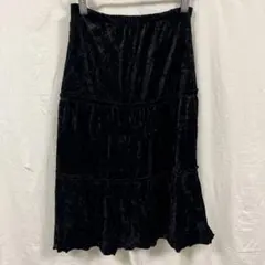 X-Mail ブラック フレアースカート M