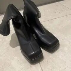 SHEIN 靴 ヒール ブーツ 黒 厚底