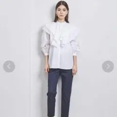 【最終値下げ】ユナイテッドアローズ C フリル バンドカラー ロングスリーブ